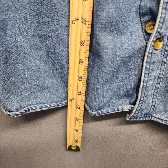 CE Schmidt Workwear Shirt Mens 2XLT Denim Chambray Long Sleeve Button Up Utility - Picture 6 of 14